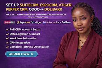 setup suitecrm espocrm vtiger perfex crm odoo crm customization dolibarr civicrm