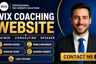 build wix coaching website trainer consulting consultant business website
