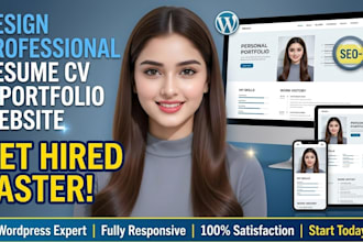 do resume cv wordpress website personal portfolio website business website