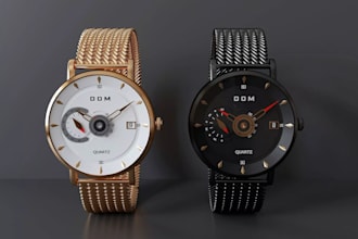 create photorealistic 3d wrist watch and clock product modeling