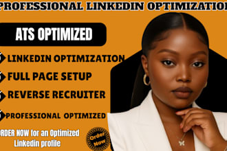 optimize linkedin profile and create a professional page setup