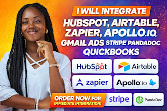 integrate hubspot airtable zapier apollo io gmail ad stripe pandadoc quickbooks