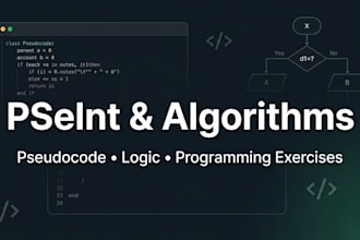 solve pseint, pseudocode and algorithm exercises
