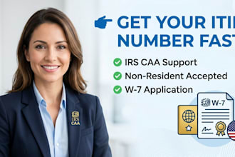 apply your itin number as irs caa for resident and non resident