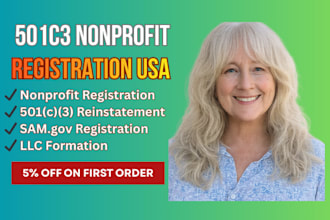 register your nonprofit in the USA, do 501c3 setup and business compliance