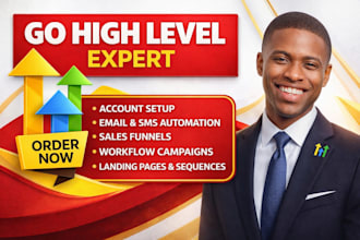 setup gohighlevel email SMS automation funnels, workflow campaigns and sequences