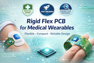 rigid flex pcb wearable layout for medical patches wearable pcb design