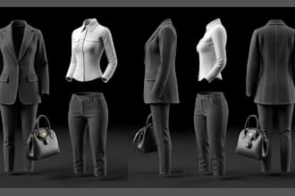 create realistic 3d clothing 3d garment with texture 3d second life mesh rigging
