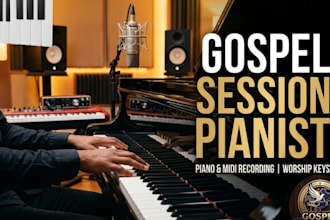 be your professional gospel session keyboardist for piano recording and midi