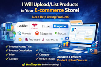upload or add product on 1stdibs chairish faire rangeme poshmark ebay amazon
