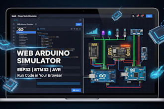 build a browser arduino simulator for esp32, stm32, with avr emulation