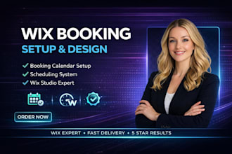 design wix booking website, set up wix booking calendar and wix booking system