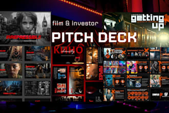 design a professional film pitch deck, movie bible for movies and TV series