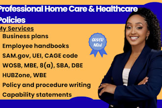 npi, policy and procedure manual, employee handbook, wosb, mbe, samgov, 8a
