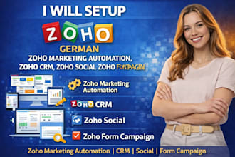 setup german zoho marketing automation,zoho crm, zoho social zoho form campaign
