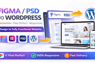 convert sketch, PSD, xd, figma to wordpress website for your business