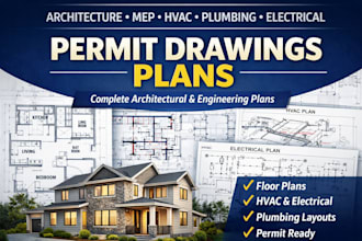 do architecture mep hvac plumbing electrical permit drawings plans