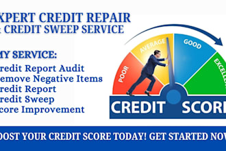 legally improve your credit score with general credit sweep