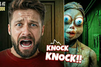 create viral horror gaming youtube thumbnail with high ctr design