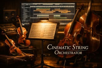 produce cinematic string orchestration and full string section arrangements