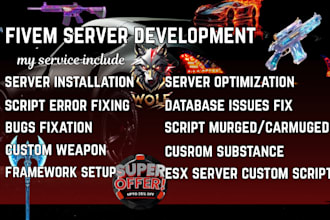 develop, fix, or build your fivem server qbcore esx developer