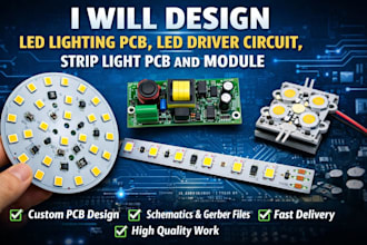 design led lighting pcb, led driver circuit, strip light pcb and module