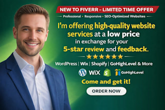 design a responsive SEO optimized wordpress website for only 20 dollars