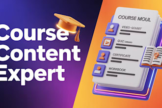 create online course content, curriculum, training manual, udemy, video course