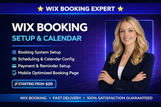 fix wix booking system, set up wix booking calendar and wix appointment booking