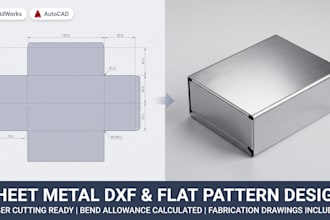 design sheet metal flat pattern dxf in solidworks