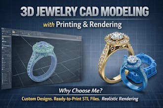 create 3d jewelry cad models with 3d 3dprinting and rendering stl files in rhino