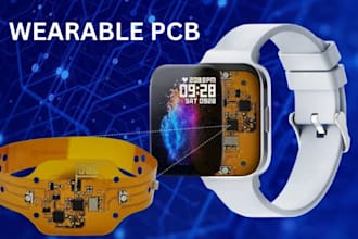 rigid flex pcb wearables layout and iot, dynamic flex, emi safe, fast prototype