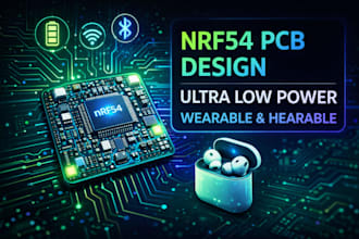 nordic nrf54 pcb design for ultra low power wearable, hearable pcb layout