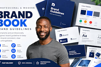 create a professional brand book and brand guidelines
