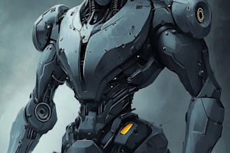 do complete mecha concept arts