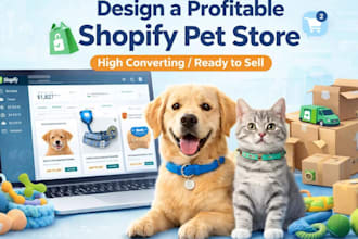 design or redesign a profitable shopify pet store dropshipping website dog cat