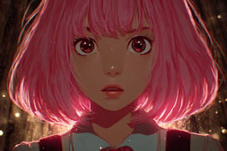 draw manhwa, anime, and webtoon style illustration for you