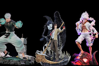 3d print and paint anime figure resin dnd tabletop miniature stl resin pla fdm