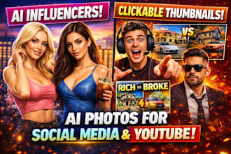 design ai influencers and clickable thumbnails for growth