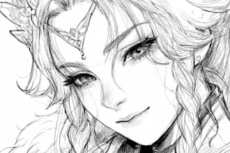 sketch anime art commission
