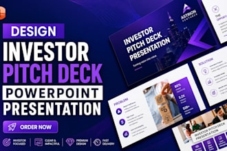design investor pitch deck powerpoint presentation design pitch deck design