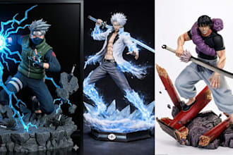 3d print and paint miniature painting anime figure tabletop model mini painting