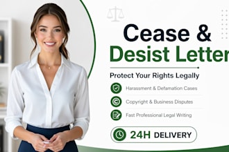 write a cease and desist letter to stop harassment fast