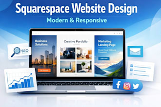 design a modern squarespace website