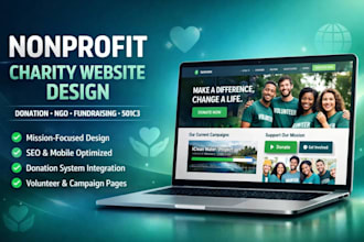design nonprofit charity website ngo donation website