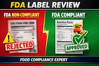 provide fda food compliance, label review and regulatory consulting