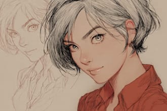 draw anime or manga style portrait