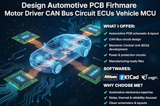 design automotive pcb firmware motor driver can bus circuit ecus vehicle mcu