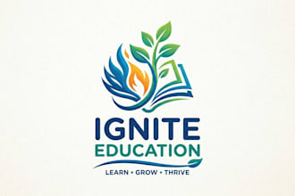 design a professional and modern education logo