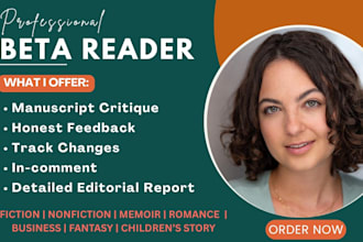 professional manuscript critique and editorial feedback report for your book